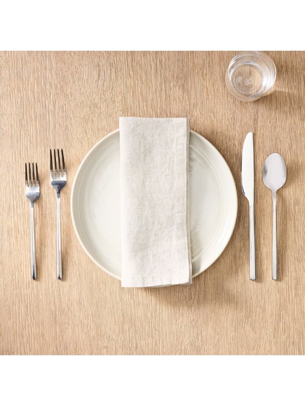WEST ELM European Flax Linen 20" x 20" Napkin in Flax Set of 8